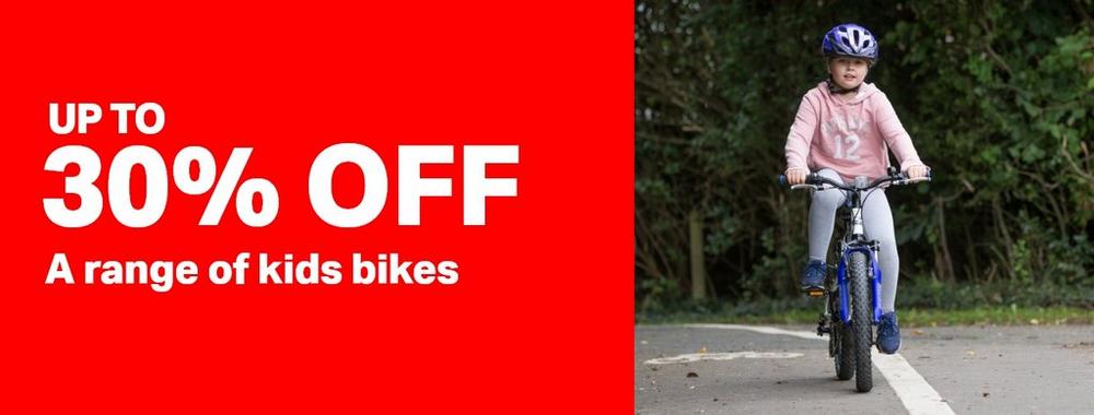 Up to 30% off a range of kids bikes